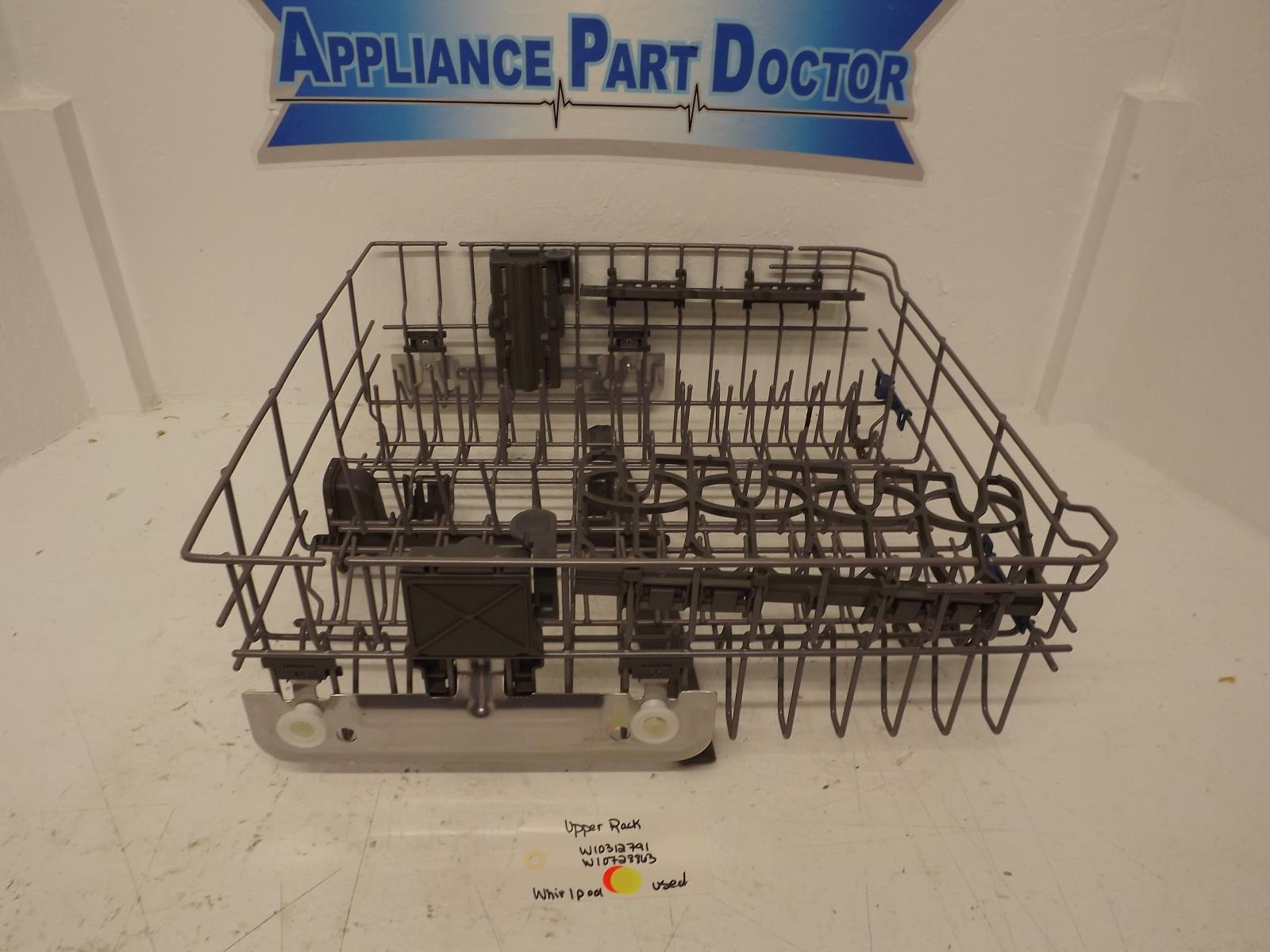 Whirlpool Dishwasher W10312791 W10728863 Upper Rack Used Whirlpool Dishwasher W10312791 W10728863 Upper Rack Used